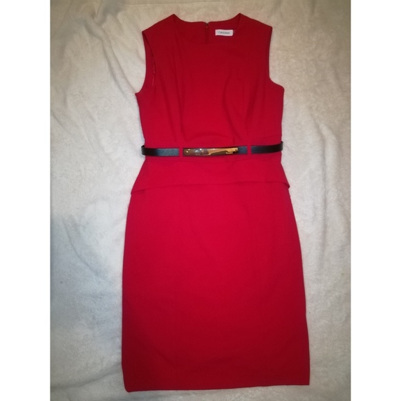 red dress black belt